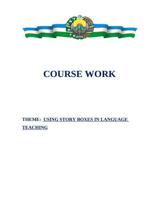 USING STORY BOXES IN LANGUAGE TEACHING