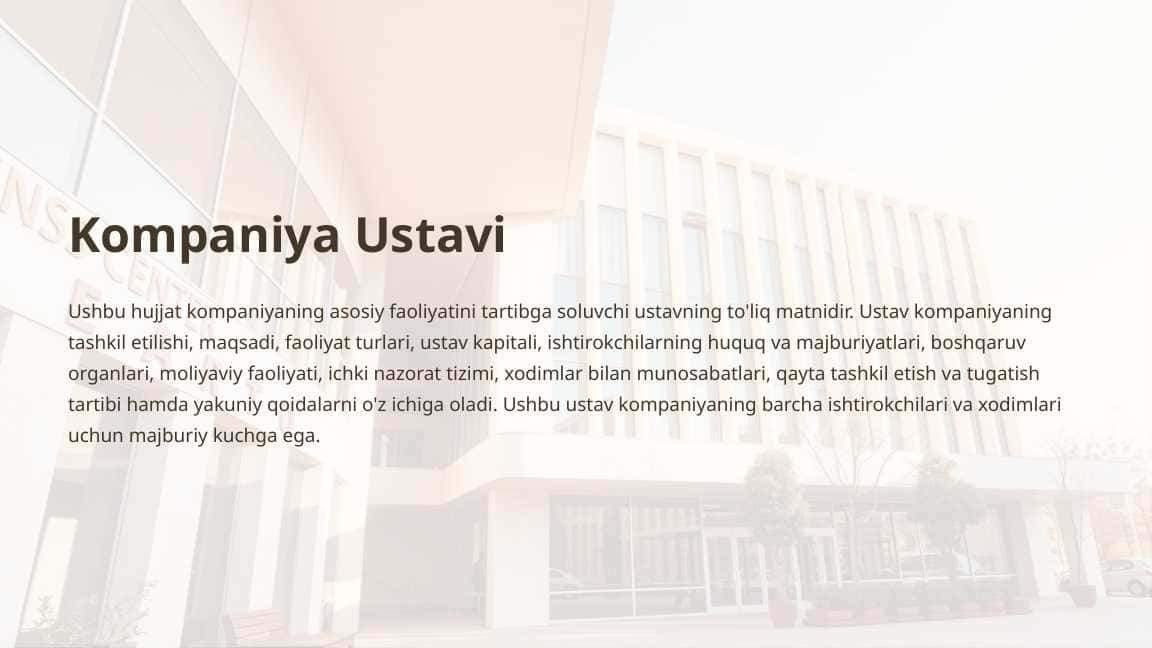 Kompaniya-Ustavi
