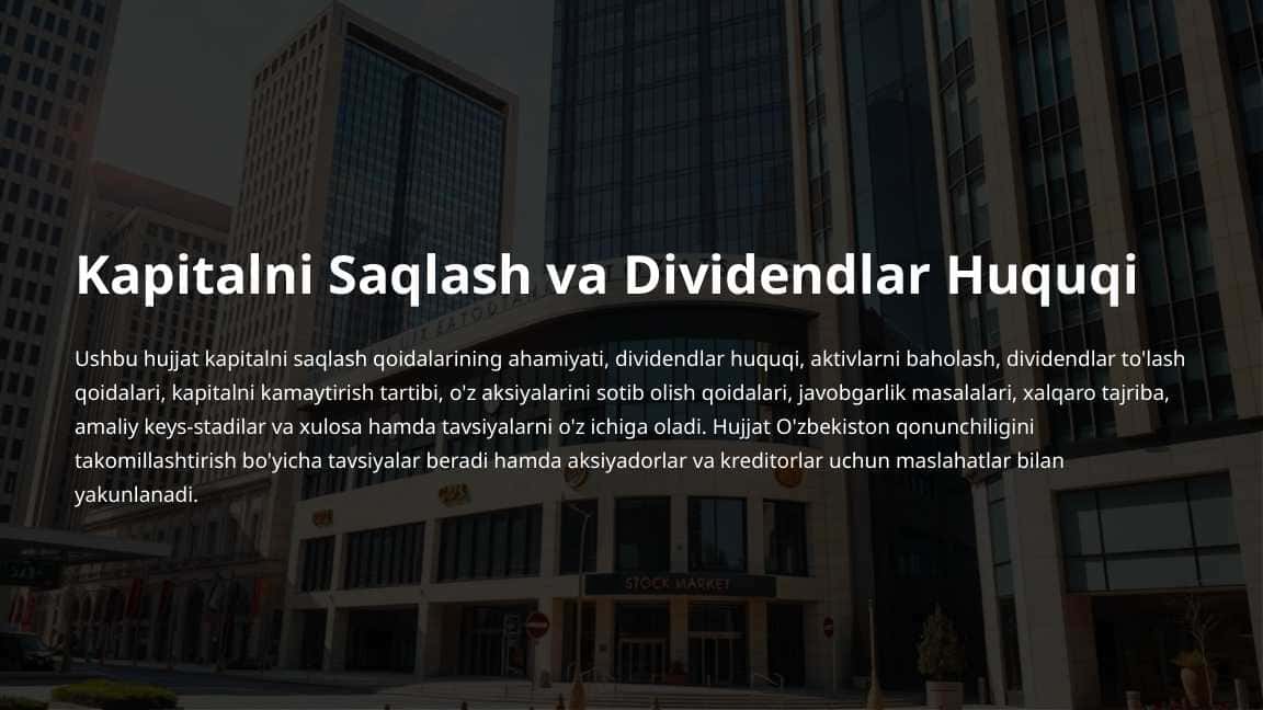 Kapitalni-Saqlash-va-Dividendlar-Huquqi