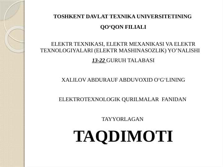ULTRA TOVUSHLI QURILMALAR