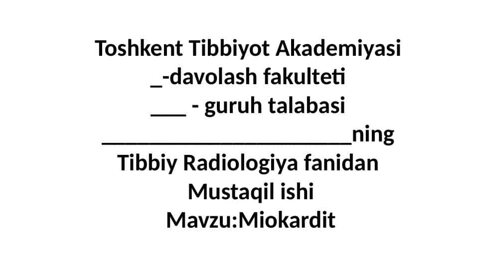 Miokardit