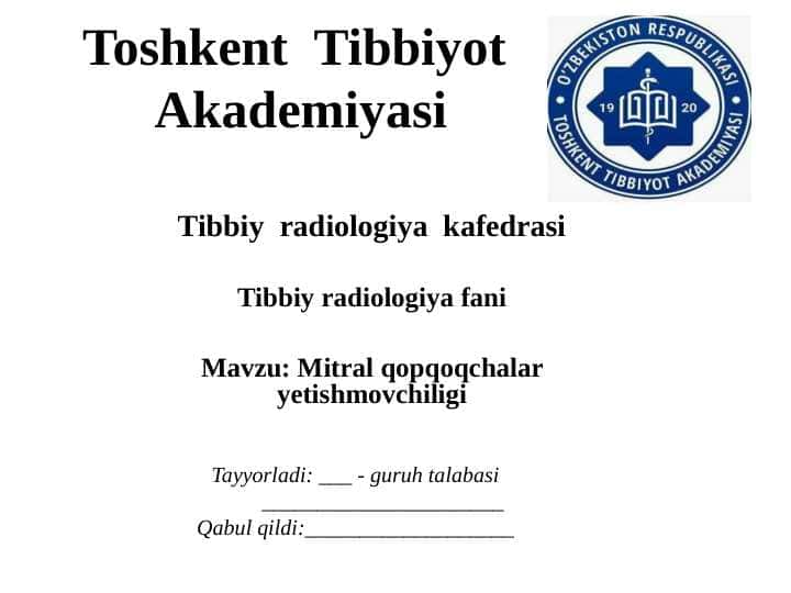 Mitral qopqoqchalar yetishmovchiligi