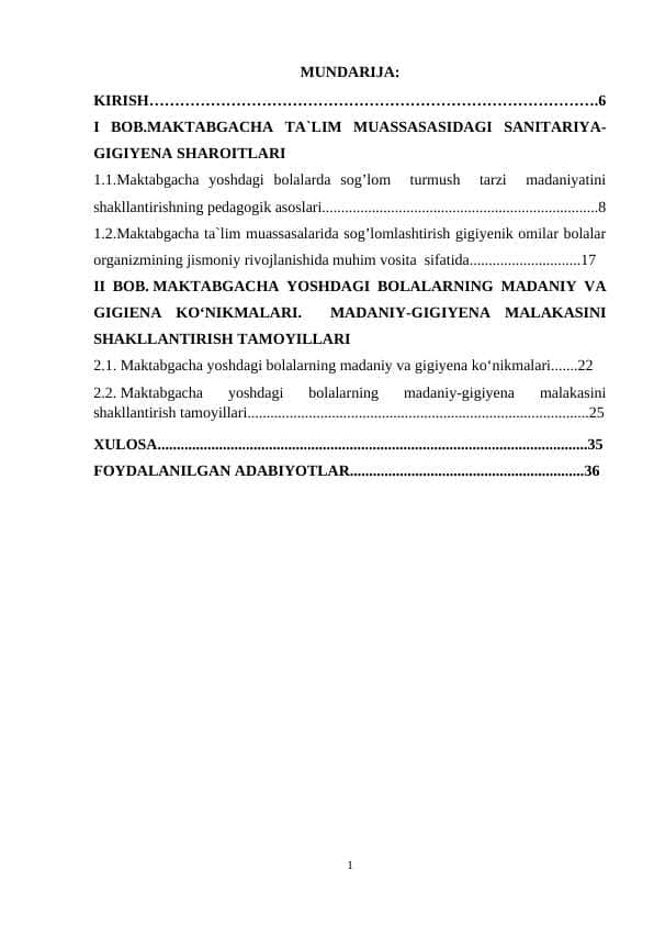 Maktabgacha taʼlim muassasalarida sanitar epidemiologik rejimni taʼminlash sanitariya qoida va meʼyorlari