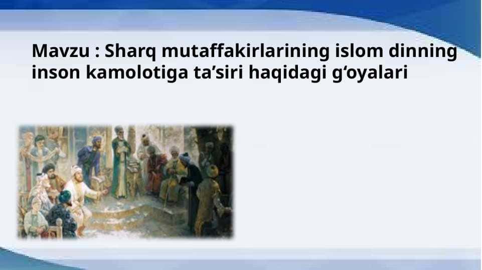 Sharq mutafakkirlari