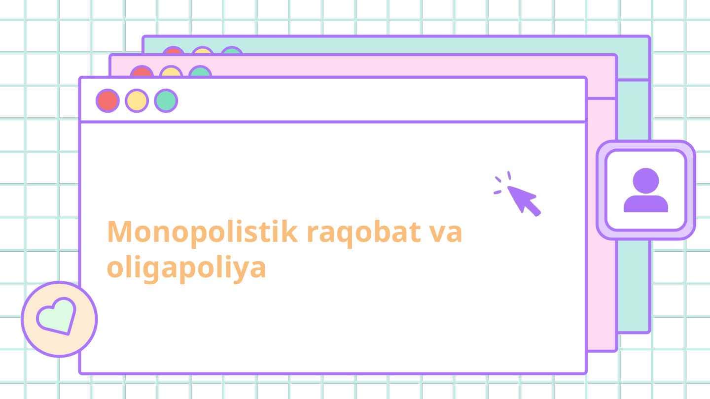 Monopolistik raqobat va oligapoliya
