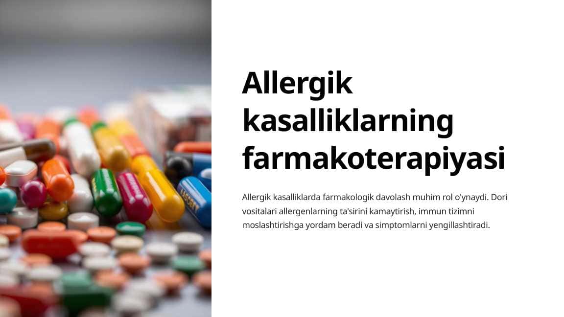 Allergik kasalliklarning farmakoterapiyasi