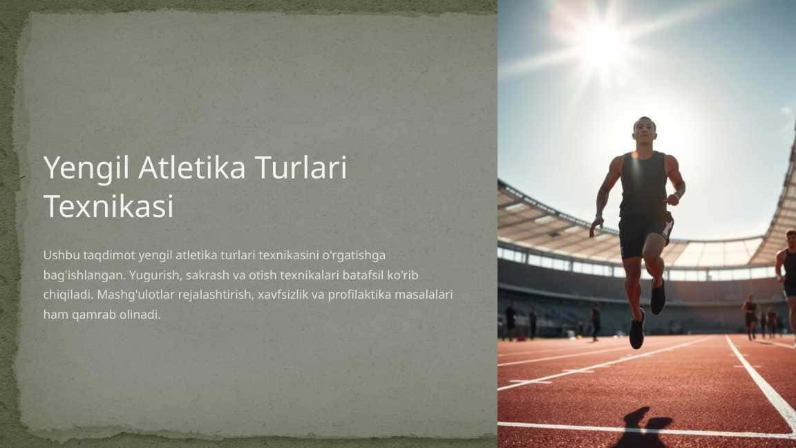 Yengil Atletika Turlari Texnikasi