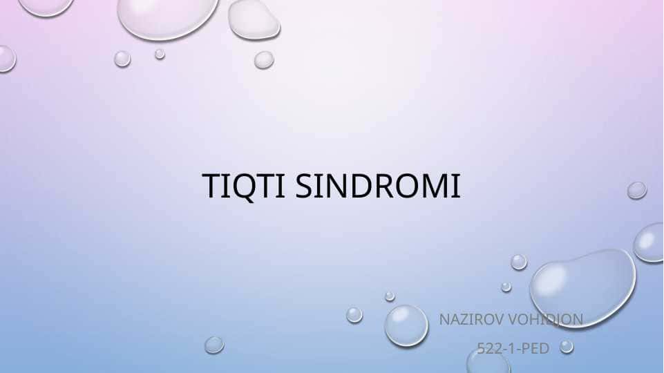 TIQT sindromi