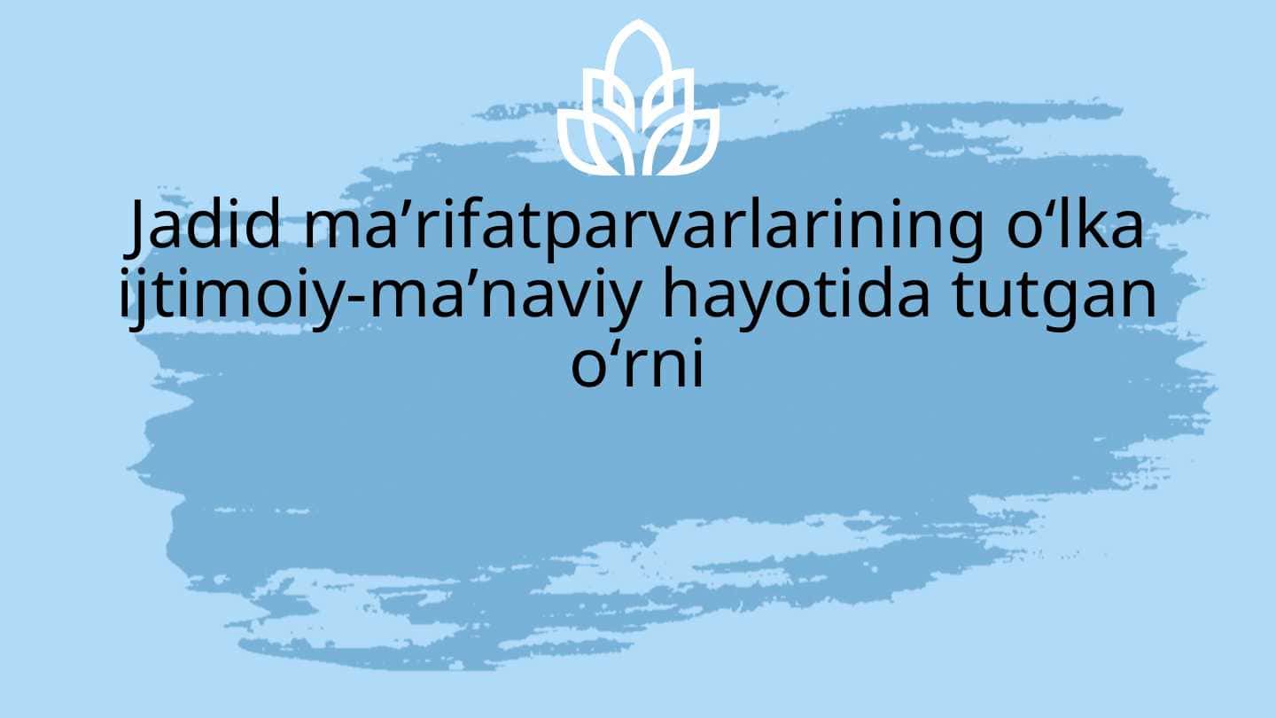 Jadid ma'rifatparvarlari