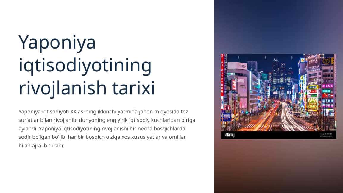 Yaponiya iqtisodiyotining rivojlanish tarixi