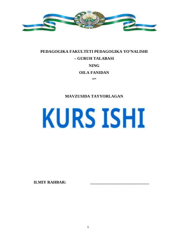 Oilada bolani vatanparvarlik ruhida tarbiyalash