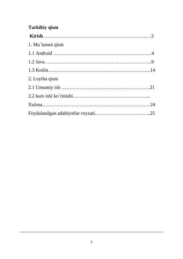 kurs ishi android onlain auksion