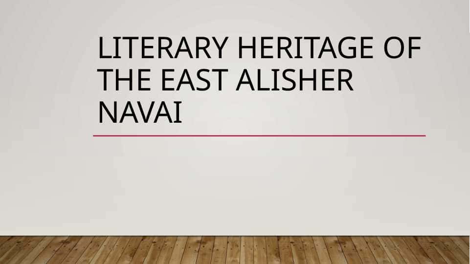 alisher navai
