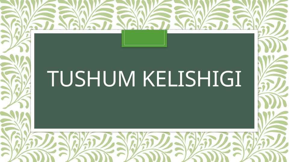 Tushum kelishigi
