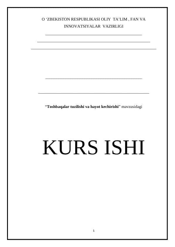 Toshbaqalar tuzilishi va hayot kechirishi