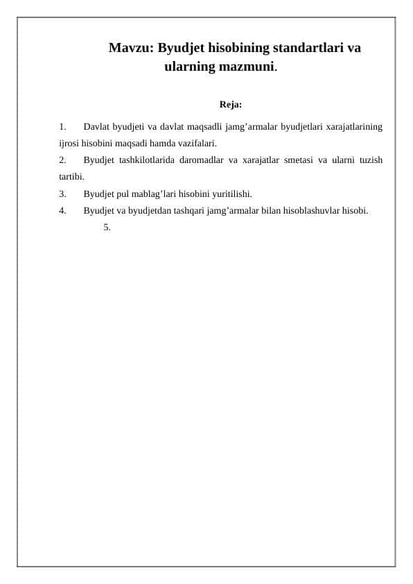 Byudjet tashkilotlarida nafaqa to’lovlar hisobi