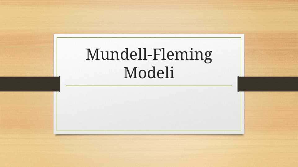 Mundell-Fleming Modeli