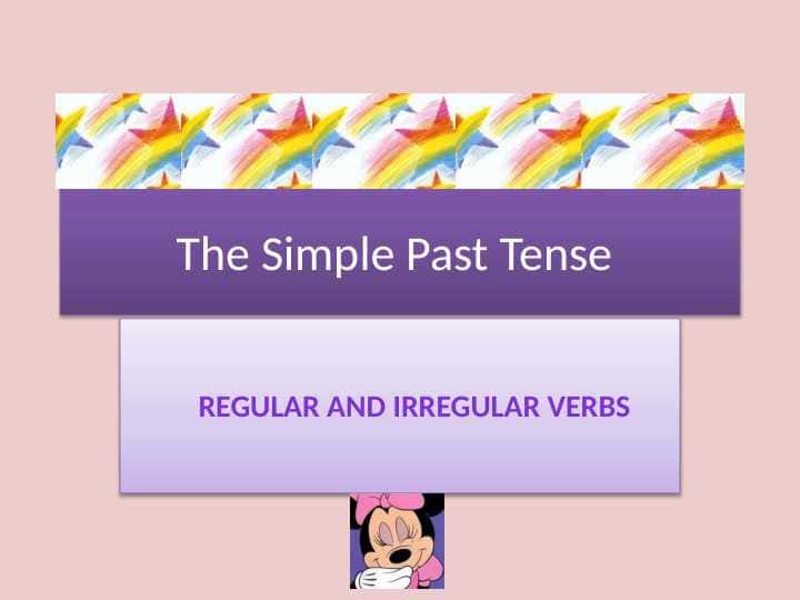 Regular and Irregular Verbs