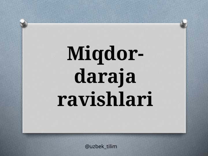 Ravish so‘z turkumi