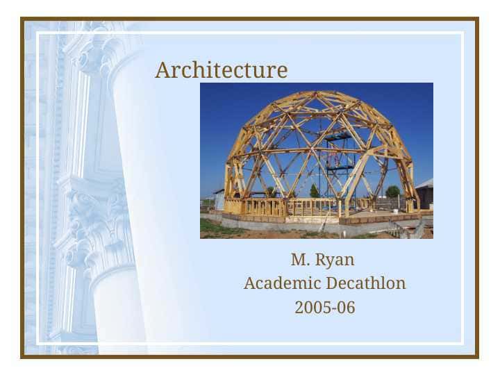 Architecture ppt