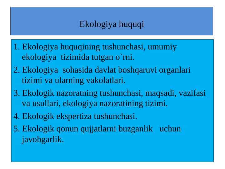 Ekologiya huquqi