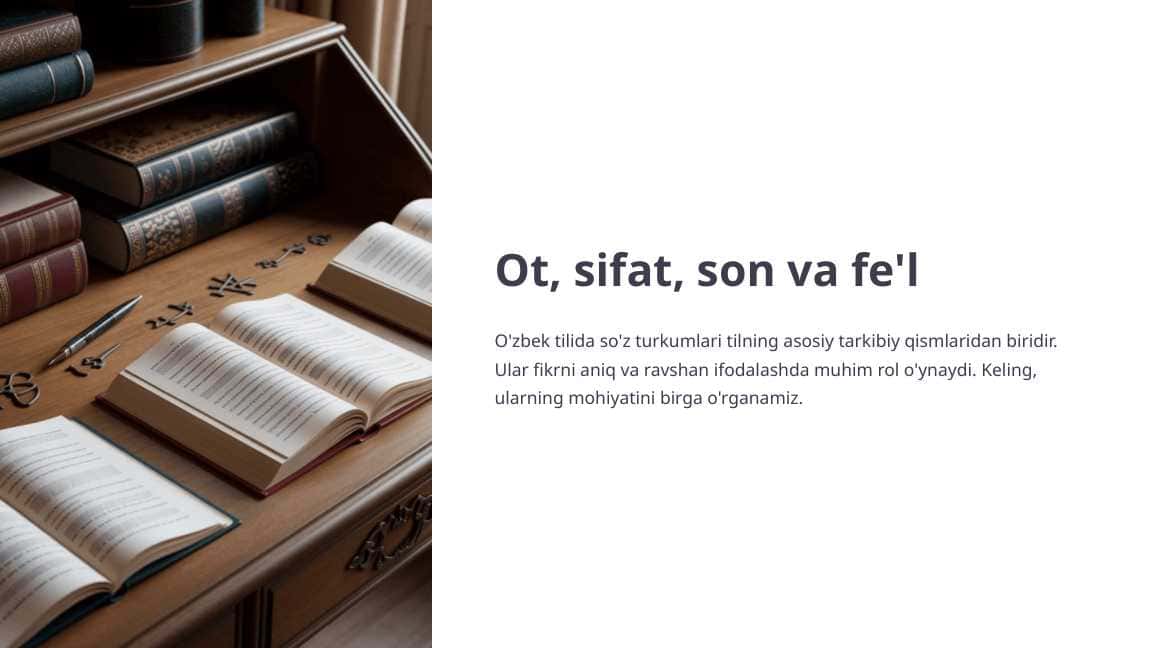 Ot, sifat, son va fe'l