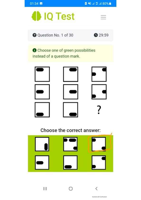 Argost IQ test javoblari