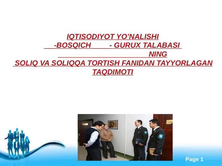 Soliqlarning davlat byudjeti daromadlaridagi o`rni