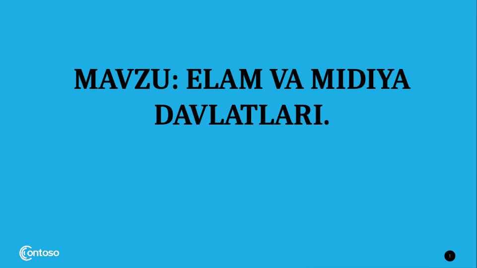 ELAM VA MIDIYA DAVLATLARI.