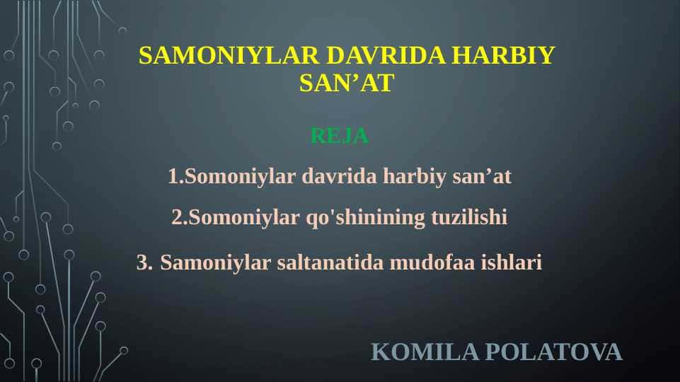 Samoniylar davrida harbiy san’at