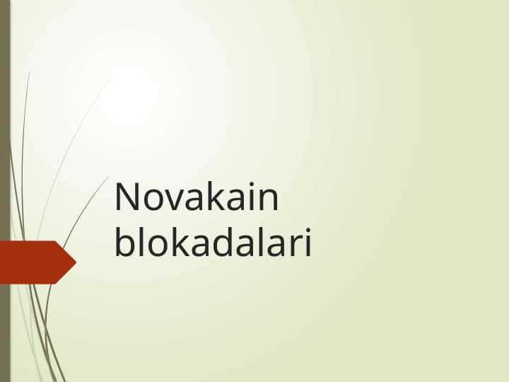 HAYVONLARDA BLOKADA QILISH. NERV BLOKADA. NOVAKAIN BLOKADA