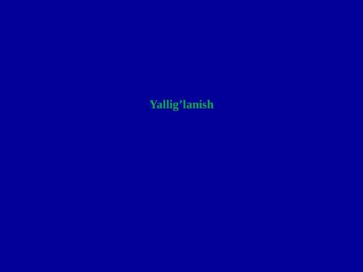 Yallig’lanish