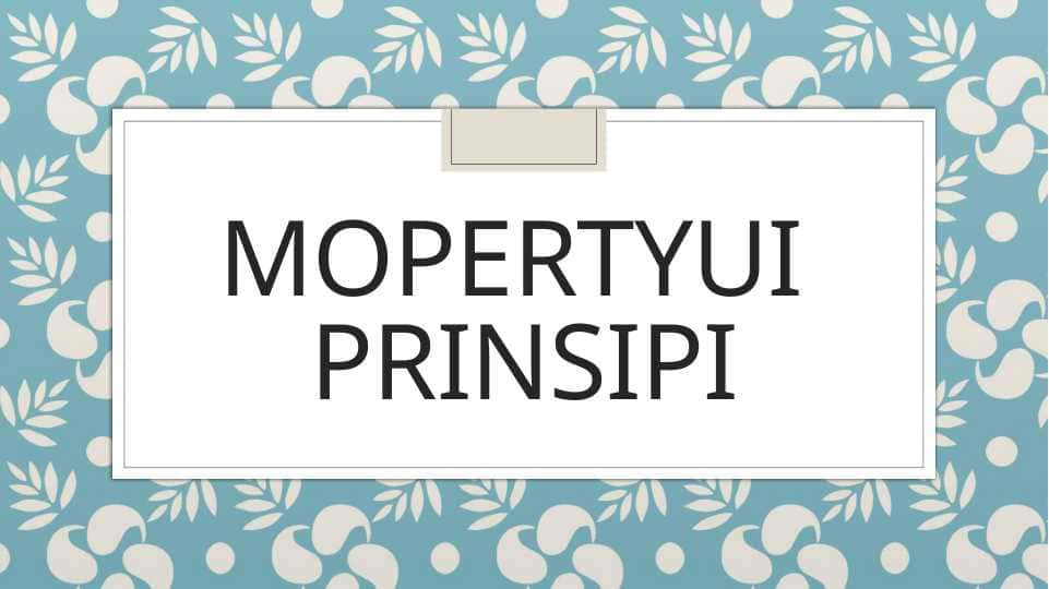 Mopertyui prinsipi