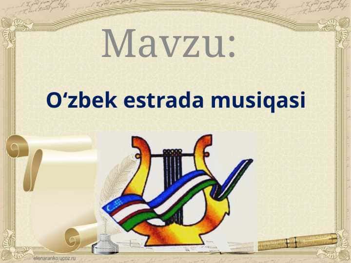 Oʻzbek estrada musiqasi