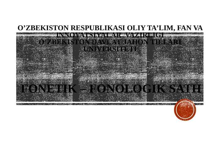 FONETIK – FONOLOGIK SATH
