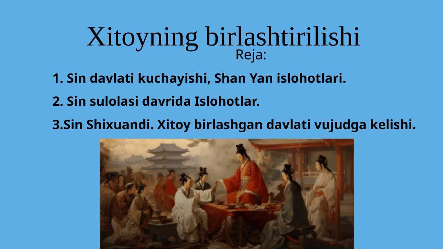 xitoyning birlashtirilishi