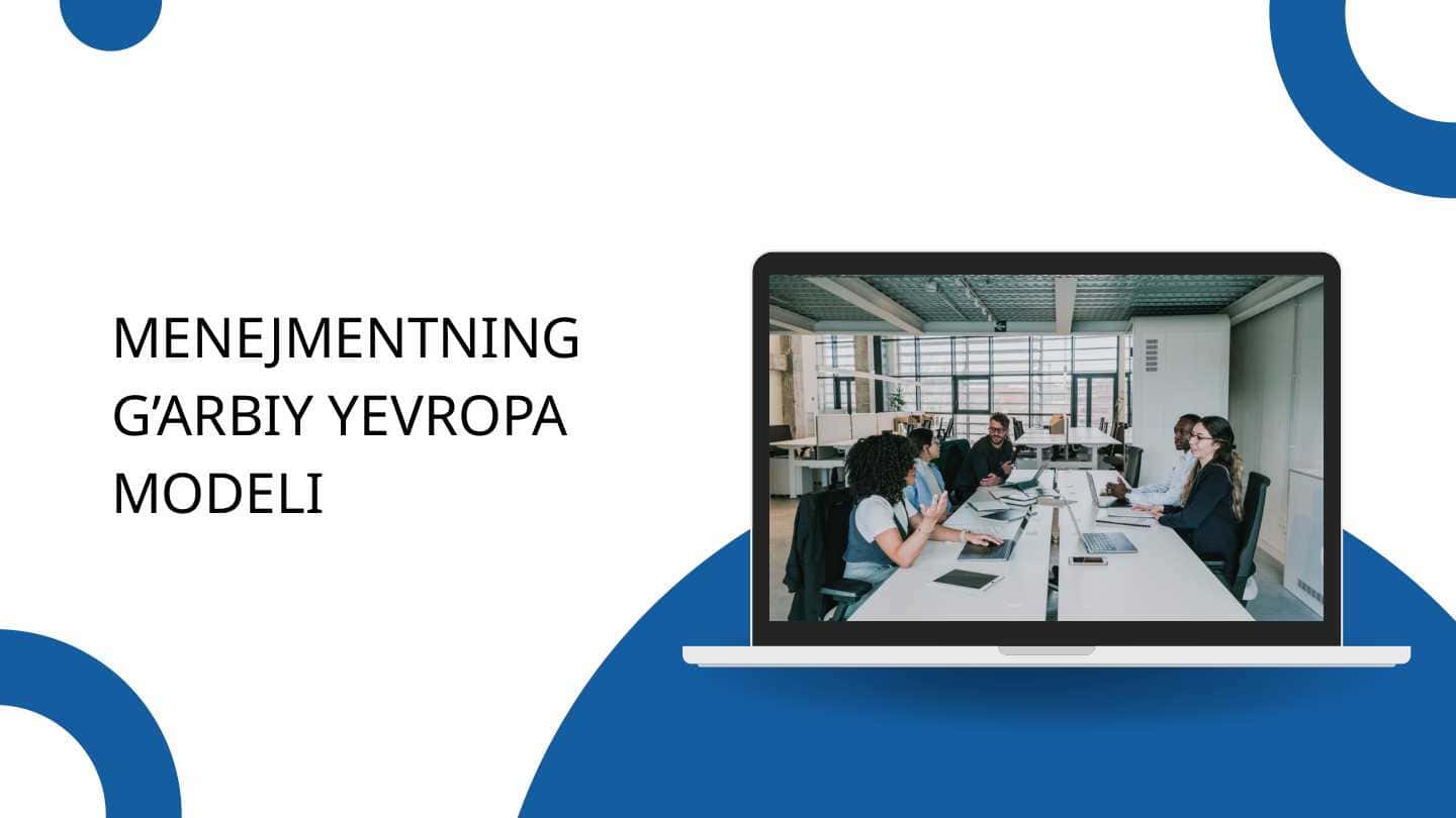 Menejmentning g'arbiy yevropa modeli