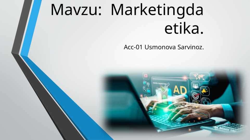 Marketingda etika.