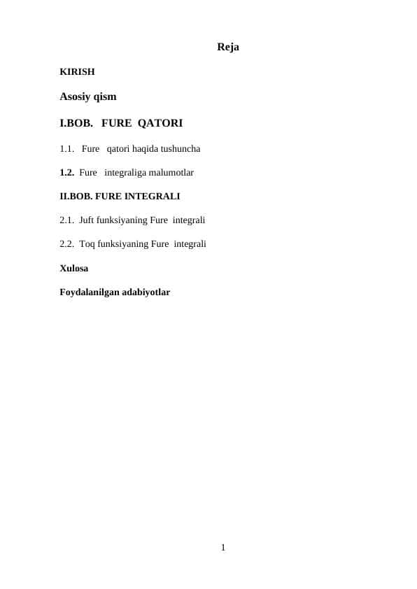 Fure integrali