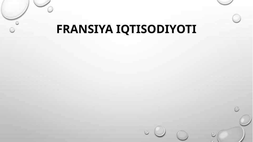 fransiya iqtisodiyoti