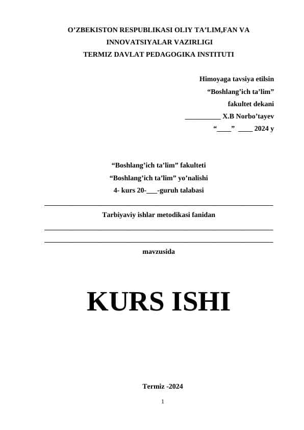 O‘quvchilarni milliy qadriyatlar asosida ma'naviy axloqiy tarbiyalashda sinf rahbarning o‘rni