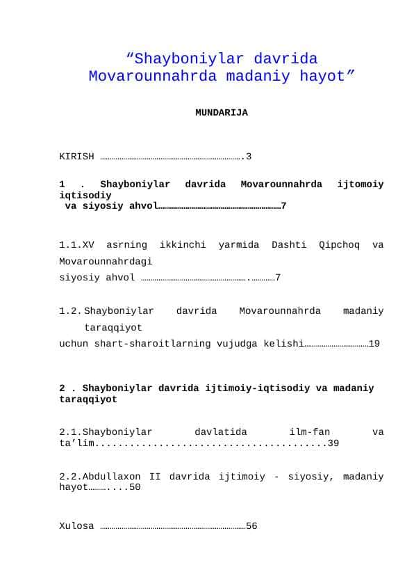 Shayboniylar davrida Movarounnahrda madaniy hayot