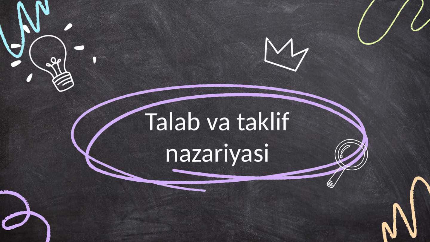 Talab va taklif nazariyasi