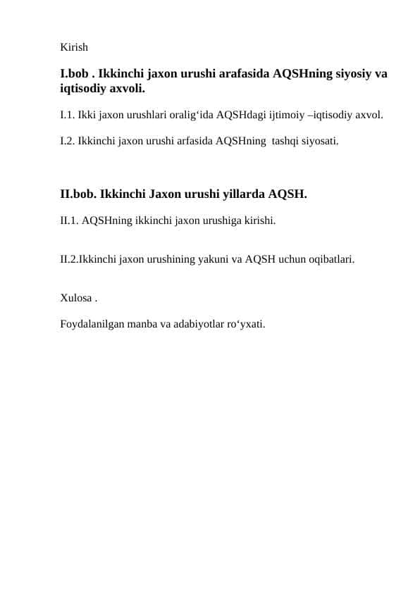 Ikkinchi jahon urushi yillarida AQSH