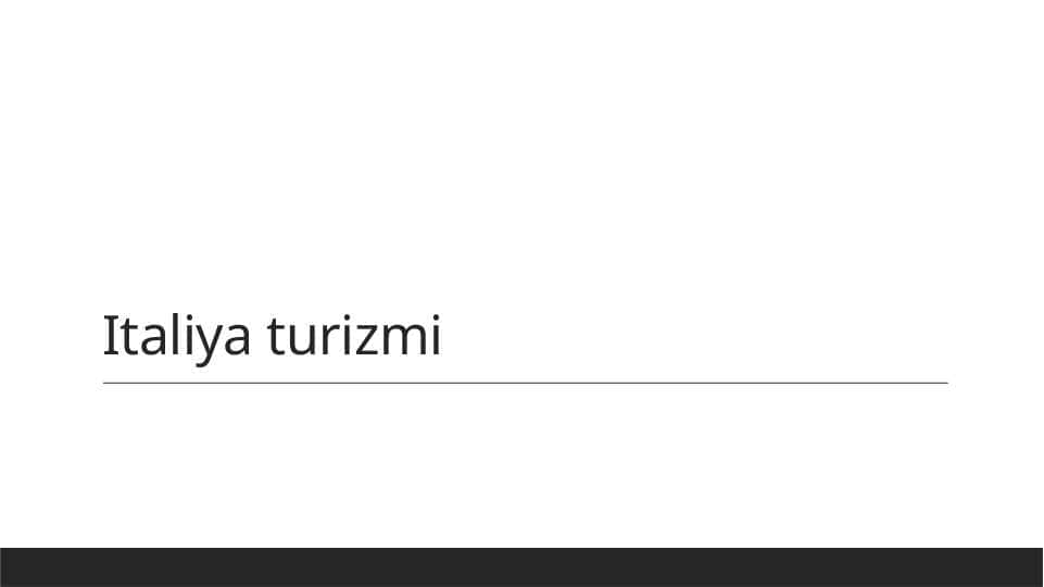 Italiya turizm