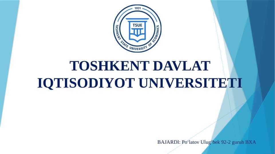 DAVLAT VA XALQARO QIMMATLI QOGʻOZLART TURLARI AMAL QILISH XUSUSIYATLARI