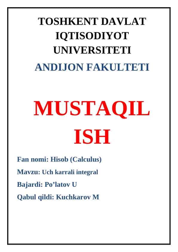 Uch karrali integral