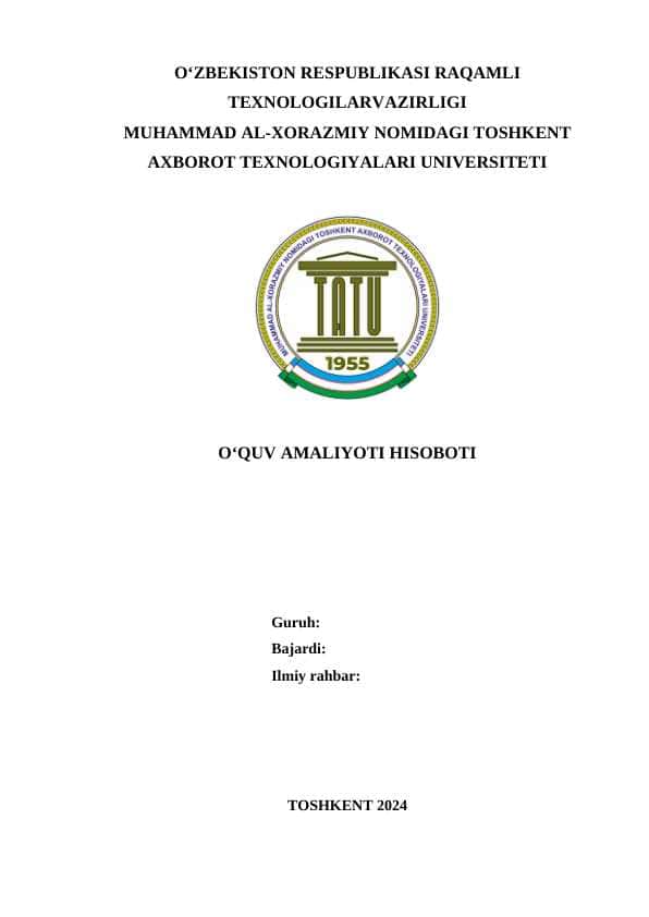 amaliyot hisobot Gidro Elektr Stansiyasi