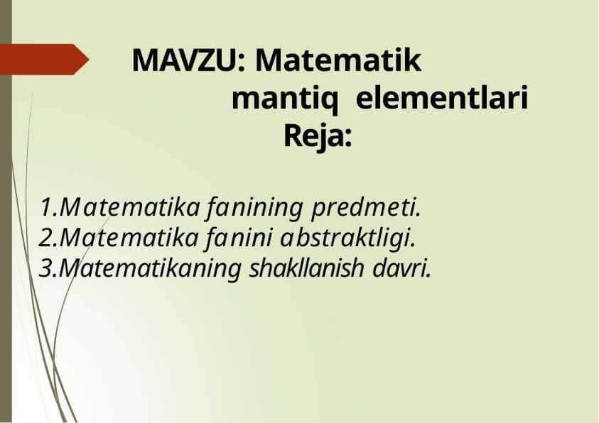 Matematik mantiq elementlari