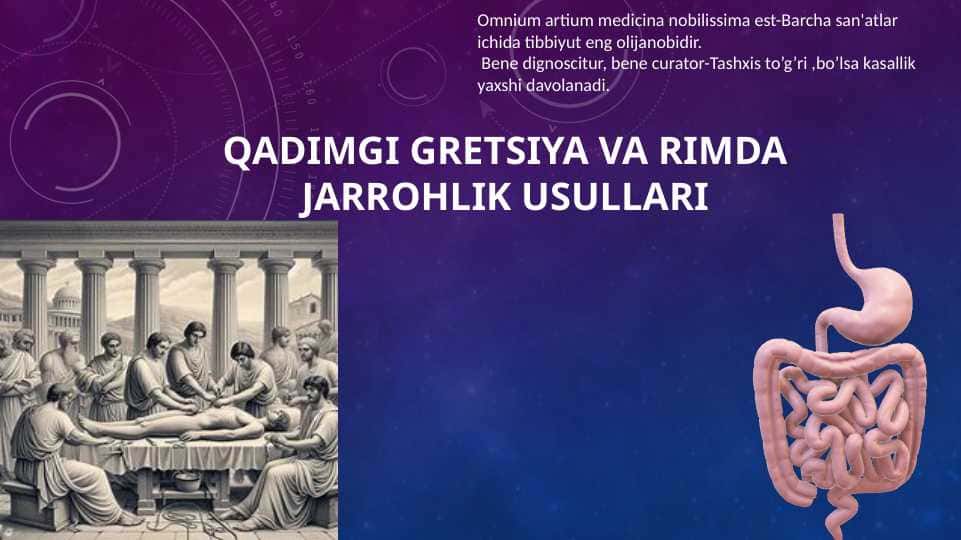 qadimgi gretsiya va rimda jarrohlik usullari